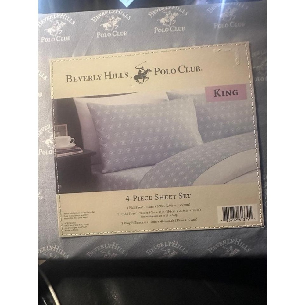Beverly Hills Polo Club King Size 4 Piece Sheet set